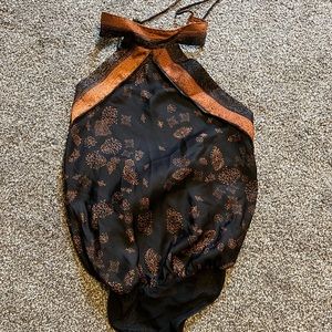 FREE PEOPLE 1 Thing Halter Neck Bodysuit